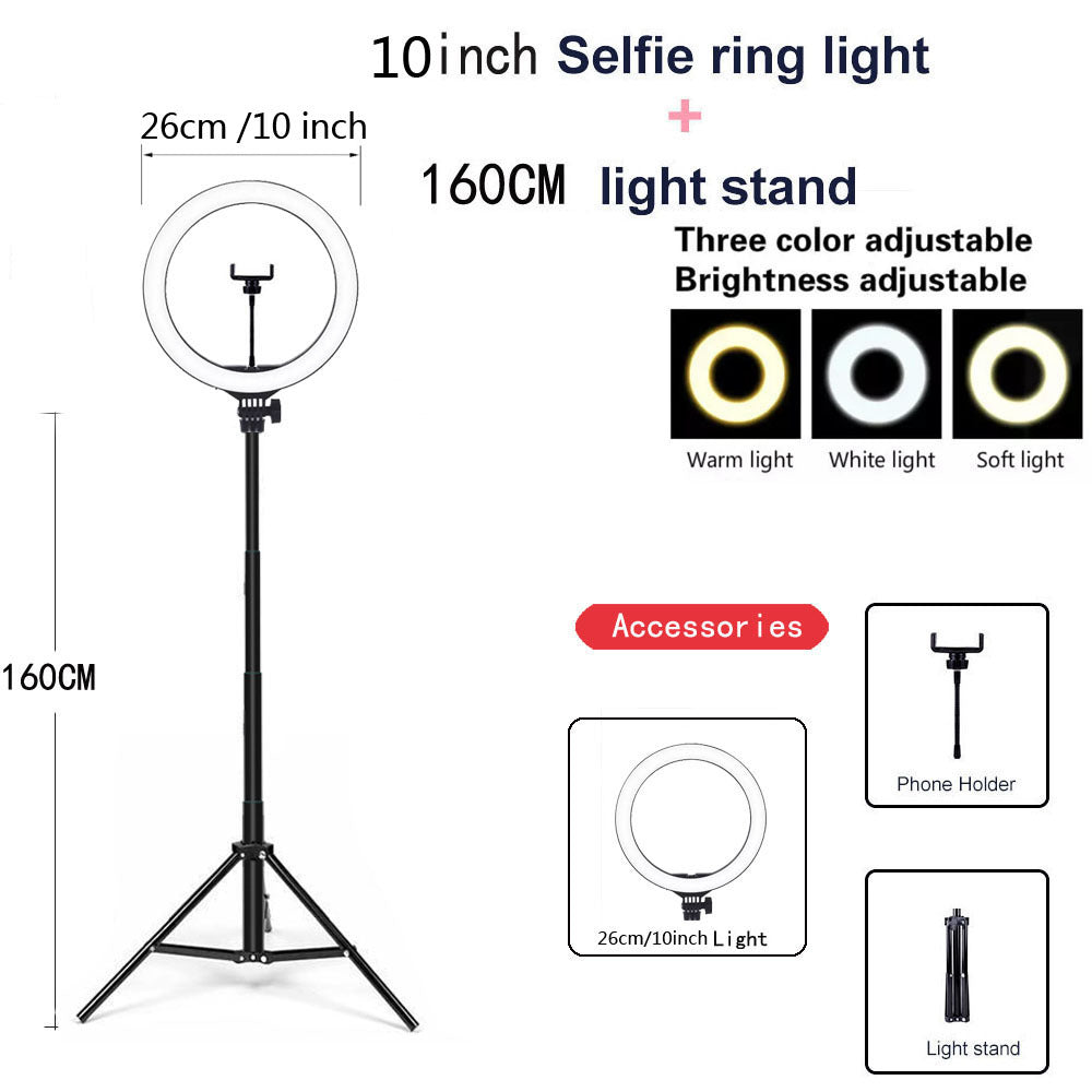 Versatile Selfie USB Ring Light with Tripod - Compatible with Apple, Video Light, and Dimmable Light