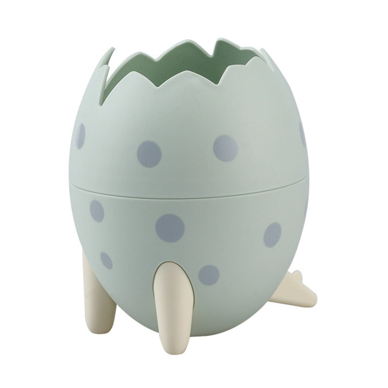 Compatible with Apple, Desktop Storage Box Pen Holder Makeup Brush Organizer Eyebrow Pencil Glasses Dinosaur Egg Storage Bucket Fashion Cartoon Tripod