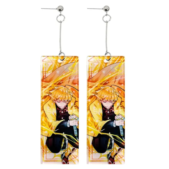 Acrylic Tanjiro Earrings