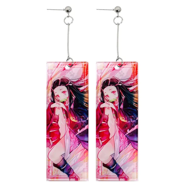 Acrylic Tanjiro Earrings