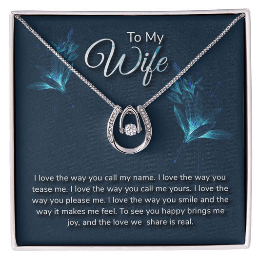 Lucky In Love Necklace - For Wife From Husband