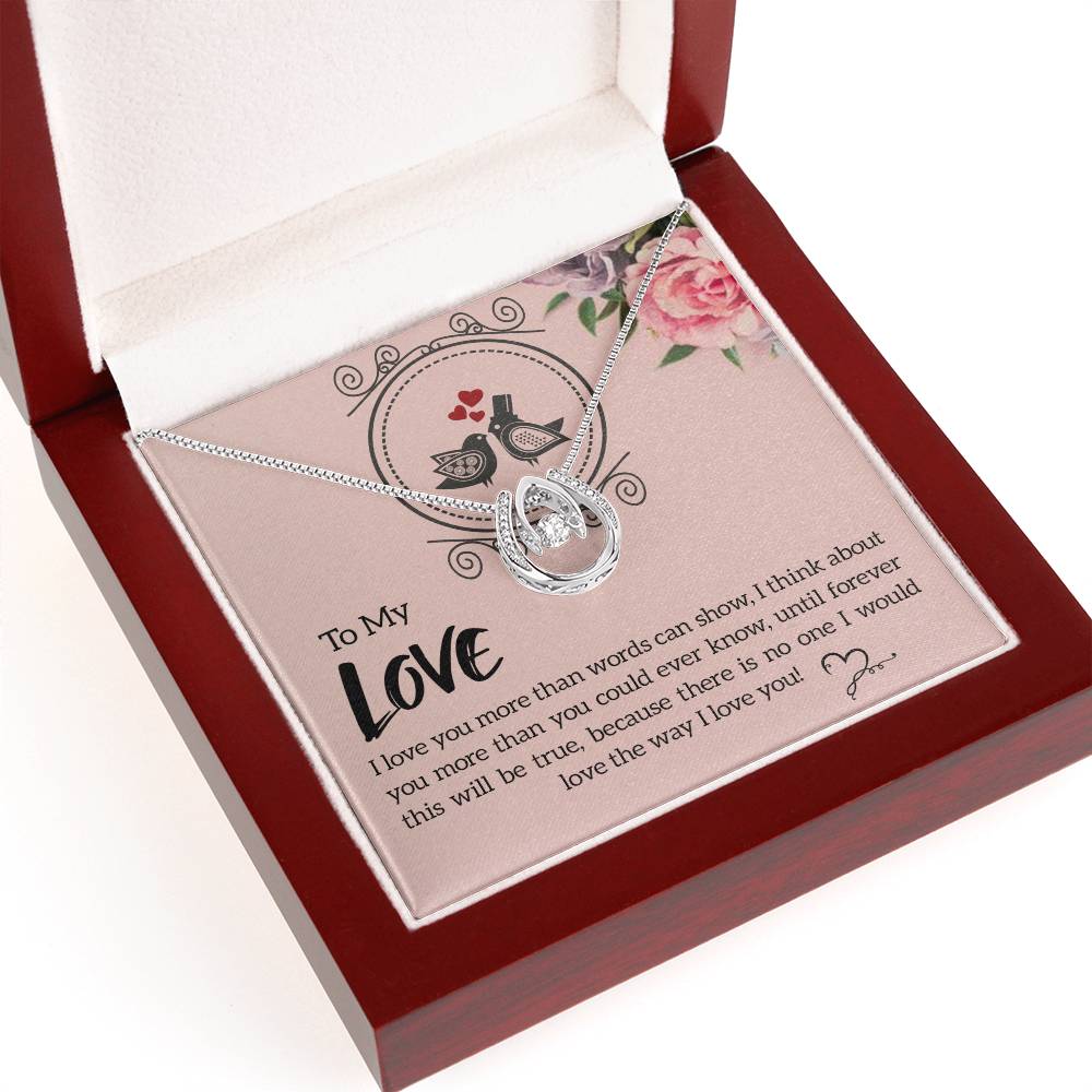 Lucky In Love Necklace - I Love You More Than Words Can Show