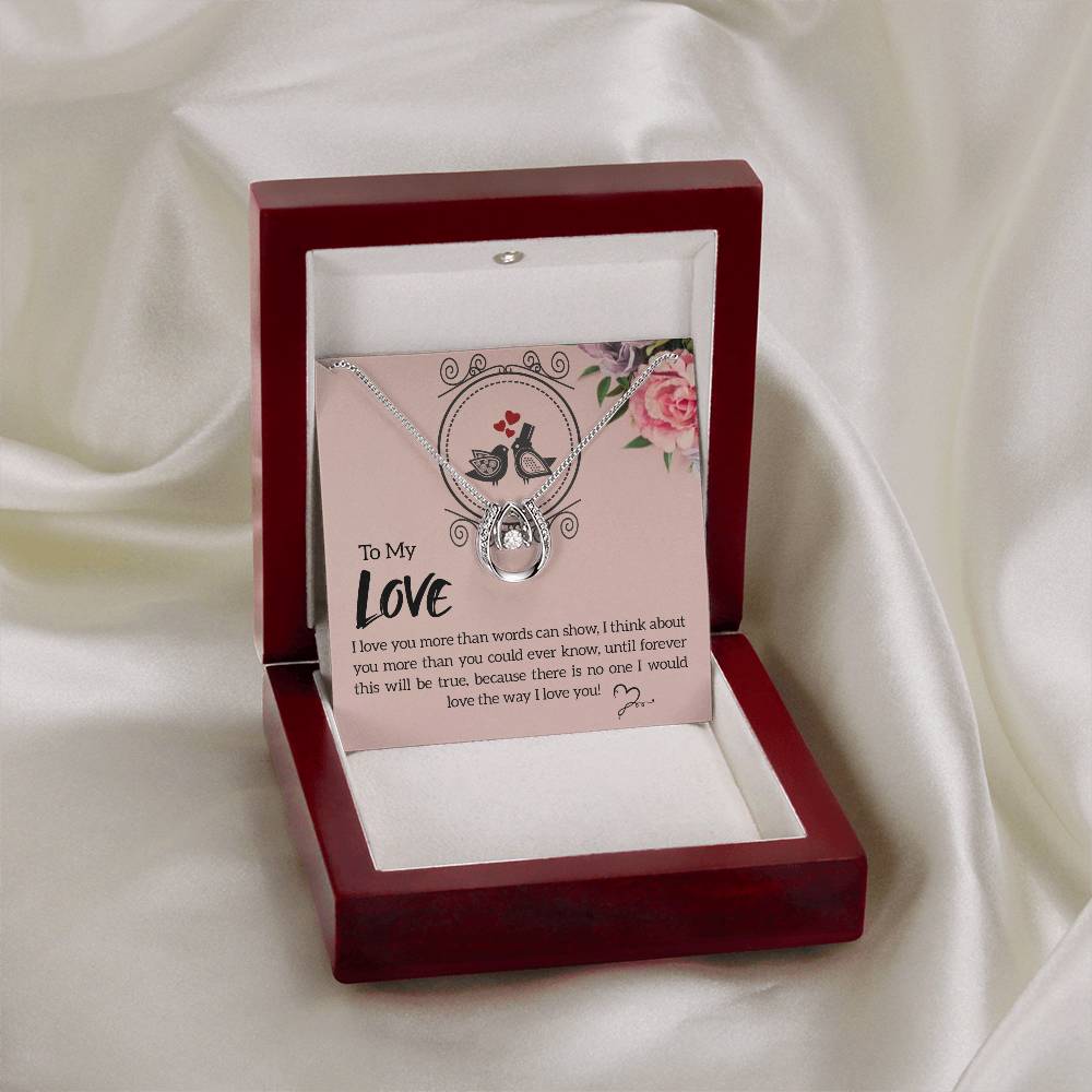 Lucky In Love Necklace - I Love You More Than Words Can Show