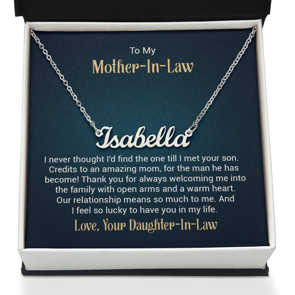 Custom Necklace for Mother-in-Law