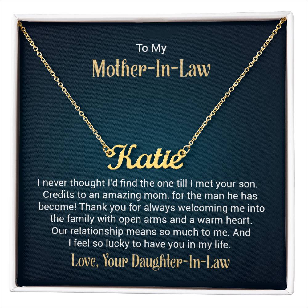 Custom Necklace for Mother-in-Law