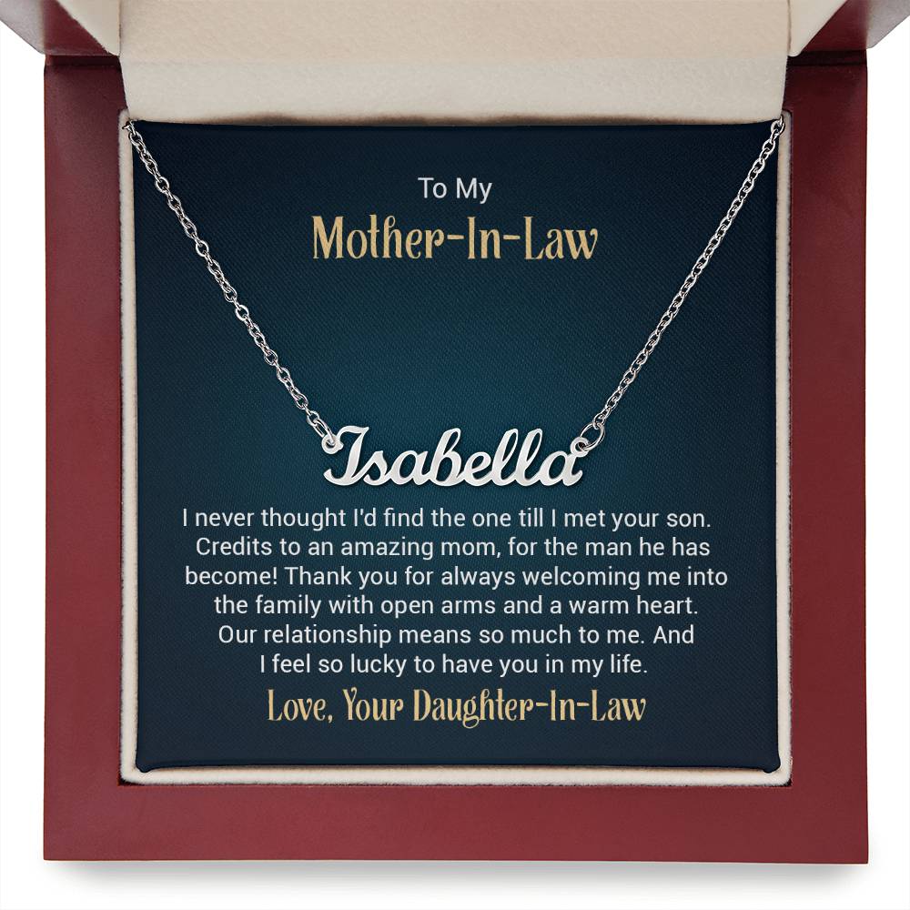 Custom Necklace for Mother-in-Law