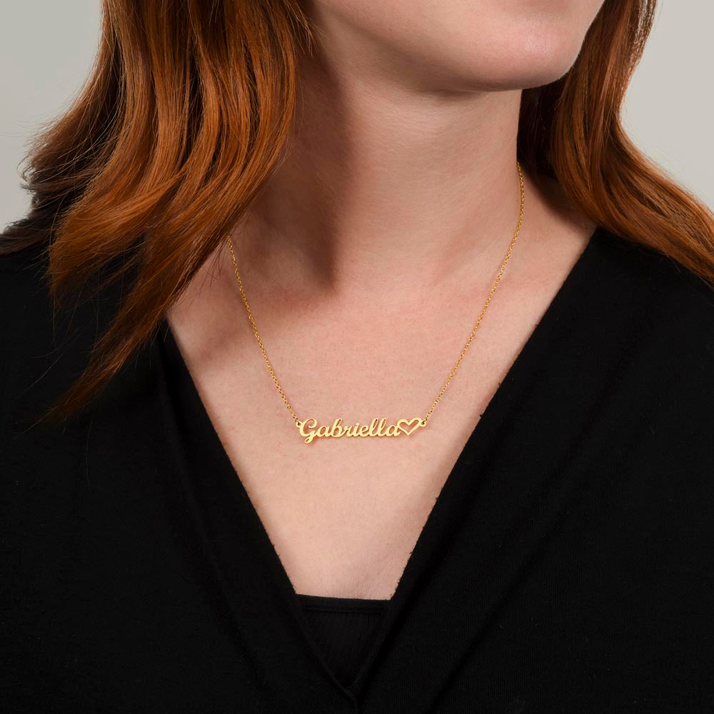 Heart Name Necklace - Each Day With You