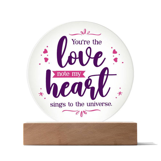 Circle Acrylic Plaque - My Heart Sings