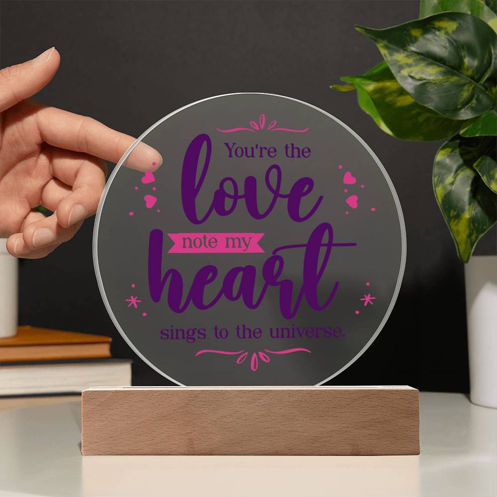 Circle Acrylic Plaque - My Heart Sings