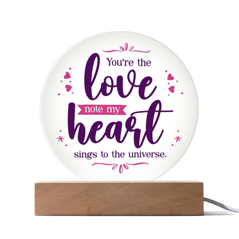 Circle Acrylic Plaque - My Heart Sings