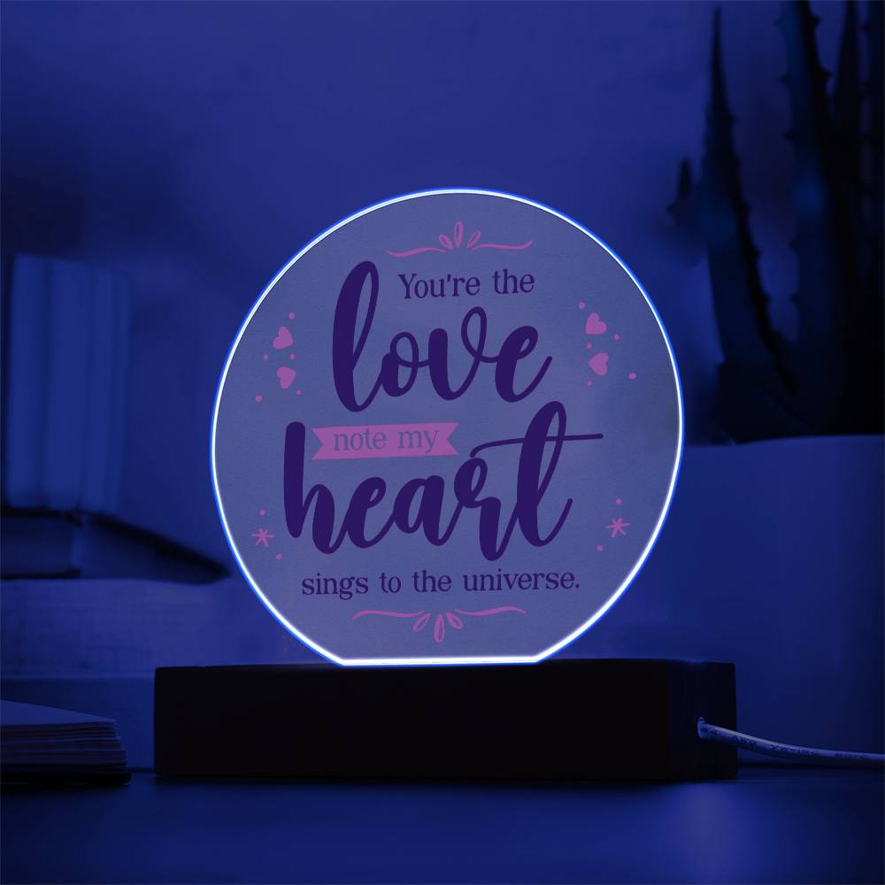 Circle Acrylic Plaque - My Heart Sings