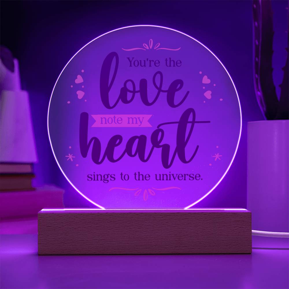 Circle Acrylic Plaque - My Heart Sings