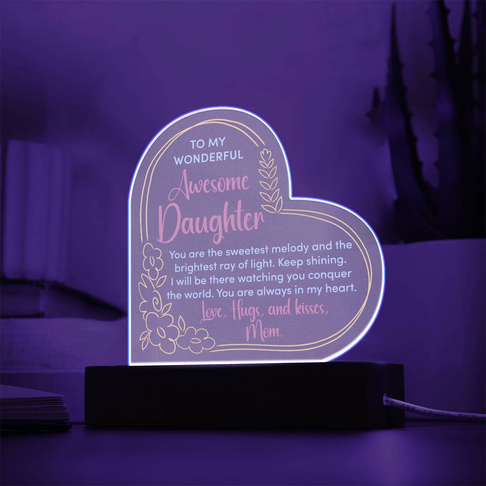 Heart Acrylic Plaque - Daughter