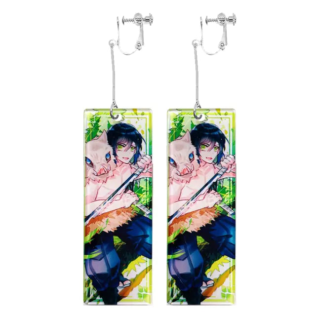 Acrylic Tanjiro Earrings