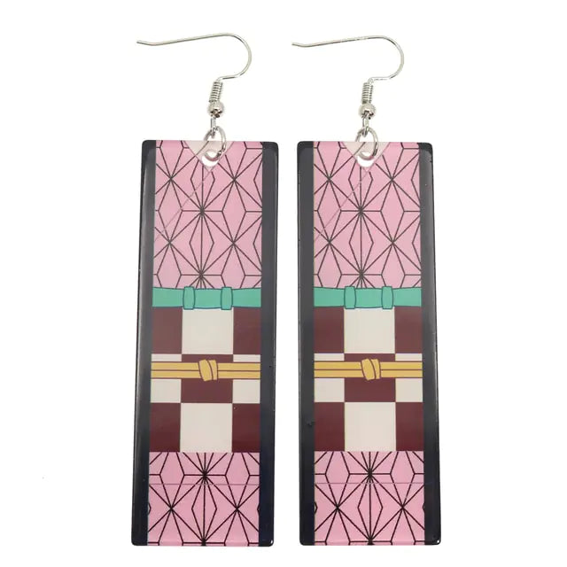 Acrylic Tanjiro Earrings