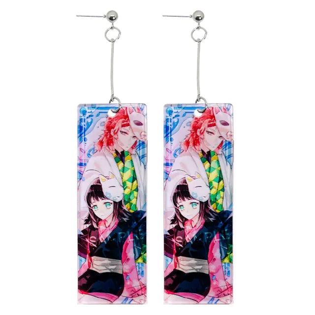 Acrylic Tanjiro Earrings