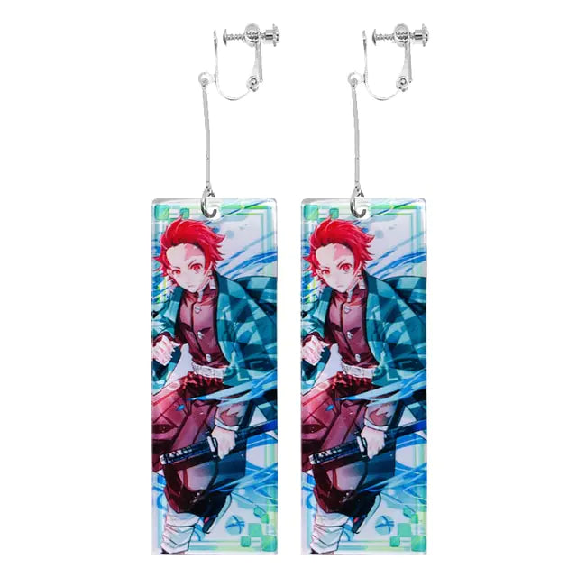 Acrylic Tanjiro Earrings