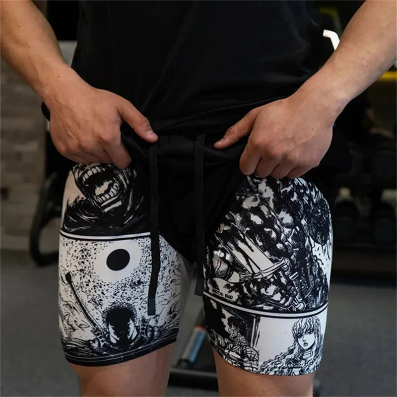 2-in-1 Compression Shorts for Men