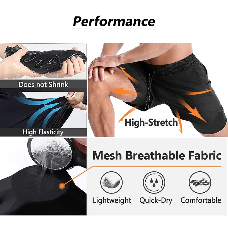 2-in-1 Compression Shorts for Men